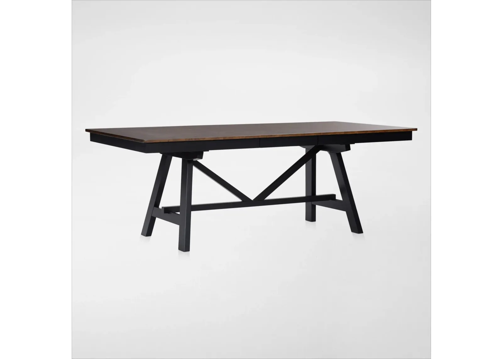 Maxwell Trestle Extendable Dining Table - Black