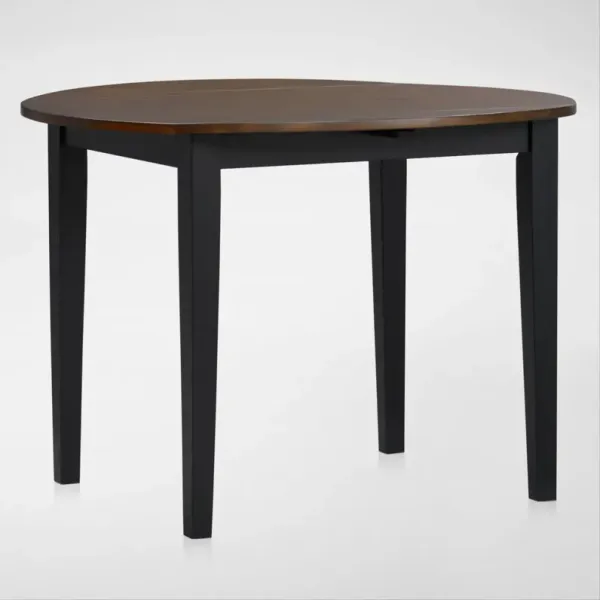 Maxwell Solid Wood Drop-Leaf Dining Table - Black