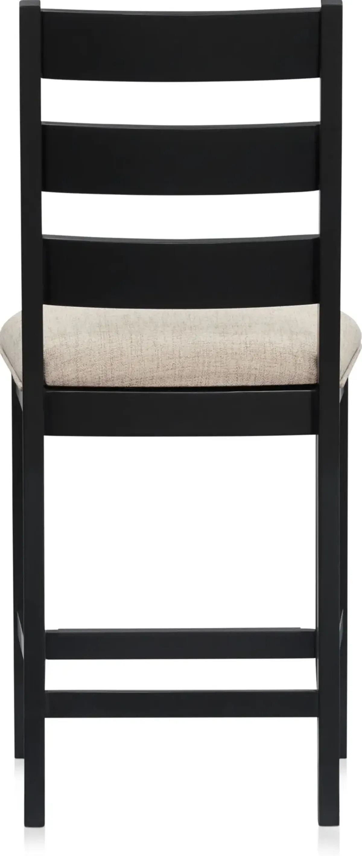 Maxwell Upholstered Counter-Height Stool - Black