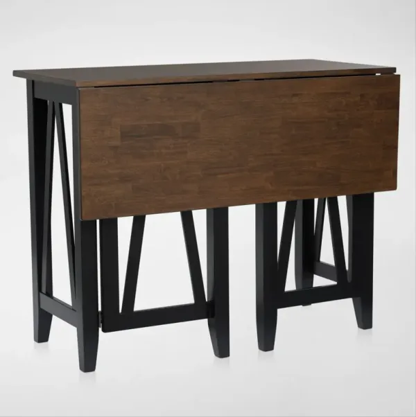 Maxwell Solid Wood Breakfast Bar - Black