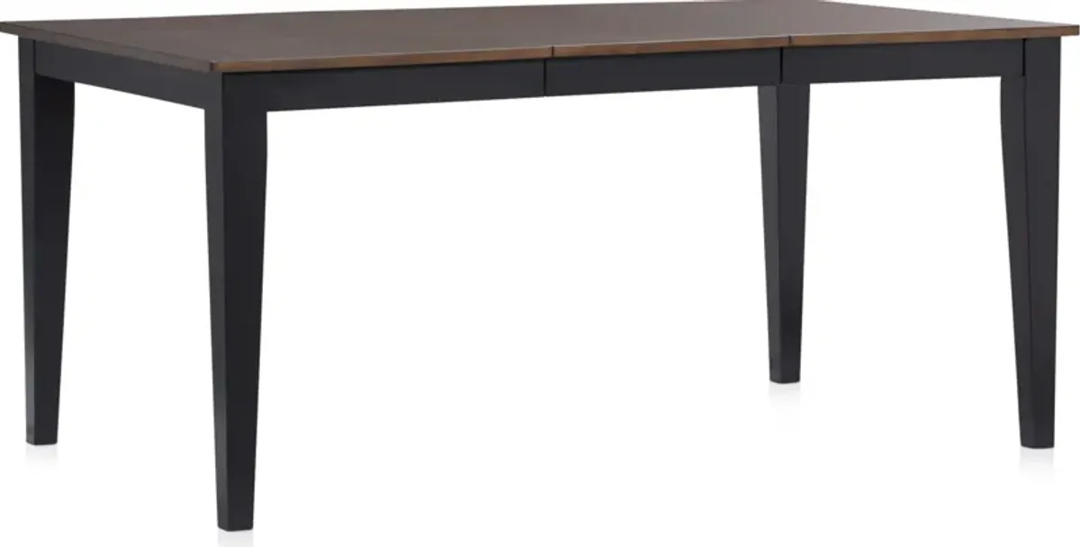 Maxwell Solid Wood Extendable Dining Table and 6 Upholstered Chairs - Black