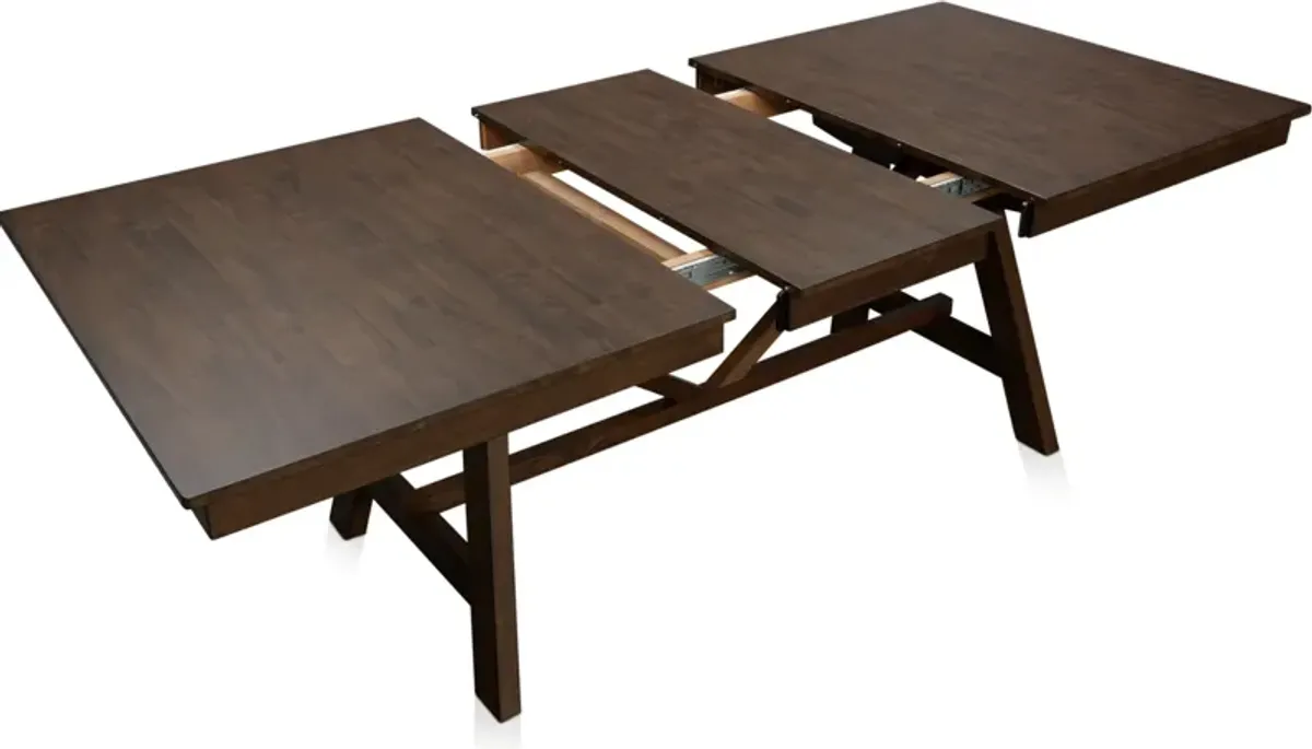 Maxwell Trestle Extendable Dining Table - Hickory