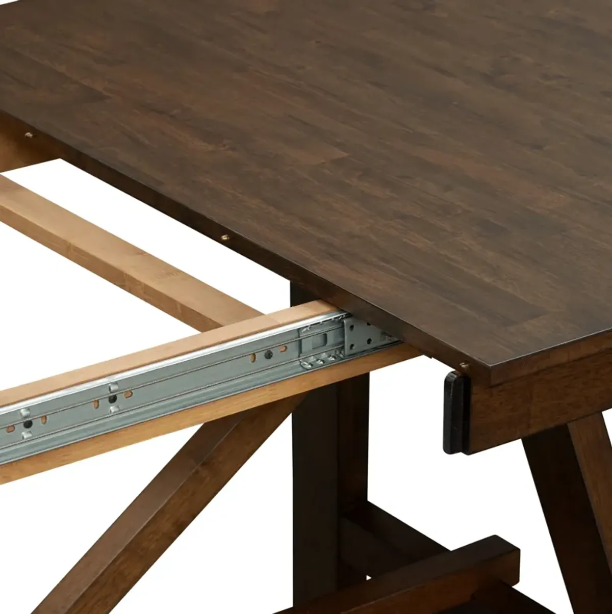 Maxwell Trestle Extendable Dining Table - Hickory