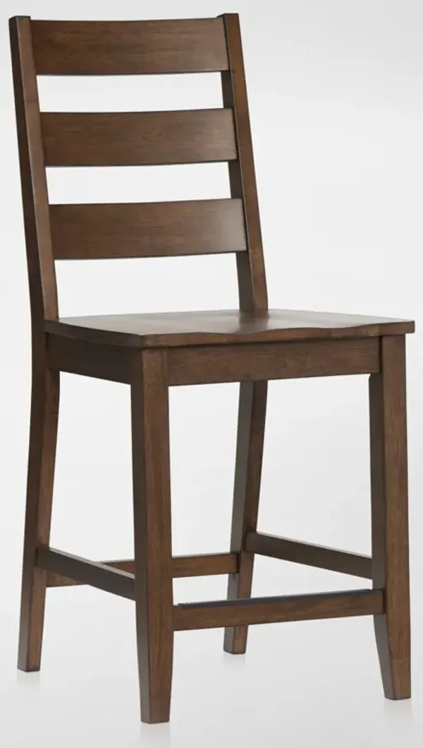 Maxwell Solid Wood Counter-Height Stool - Hickory