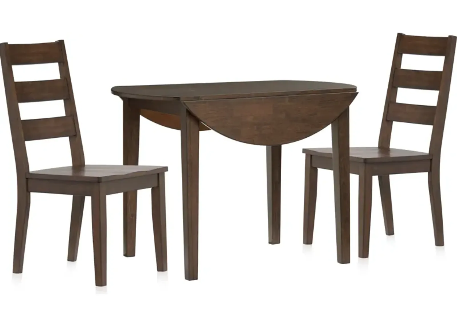 Maxwell Drop-Leaf Dining Table and 2 Chairs - Hickory