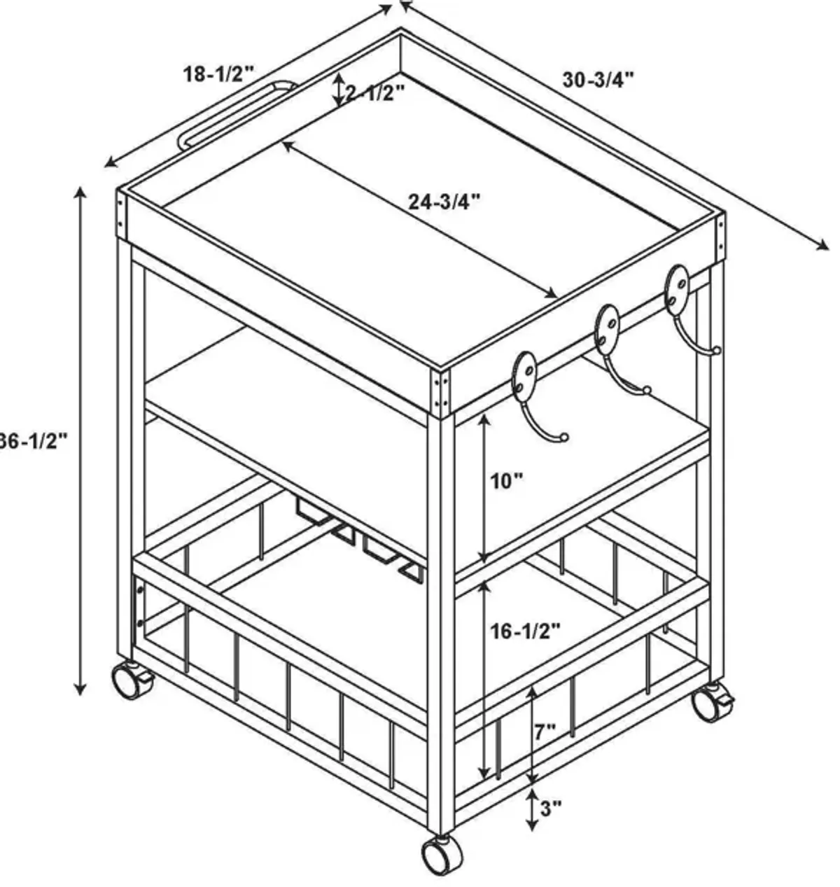 Polson Kitchen Cart