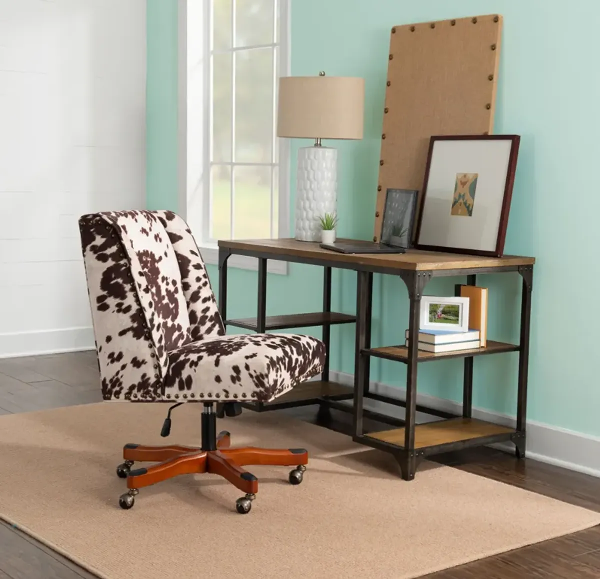 Lainey Office Chair - Cow Print