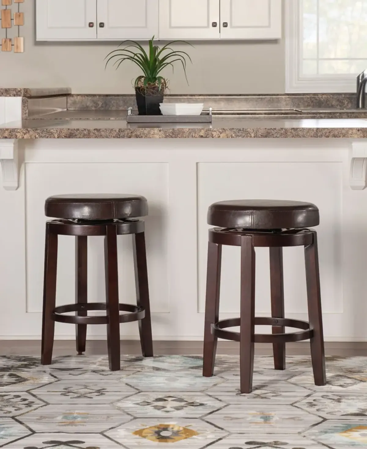 Carrie Counter-Height Stool - Brown