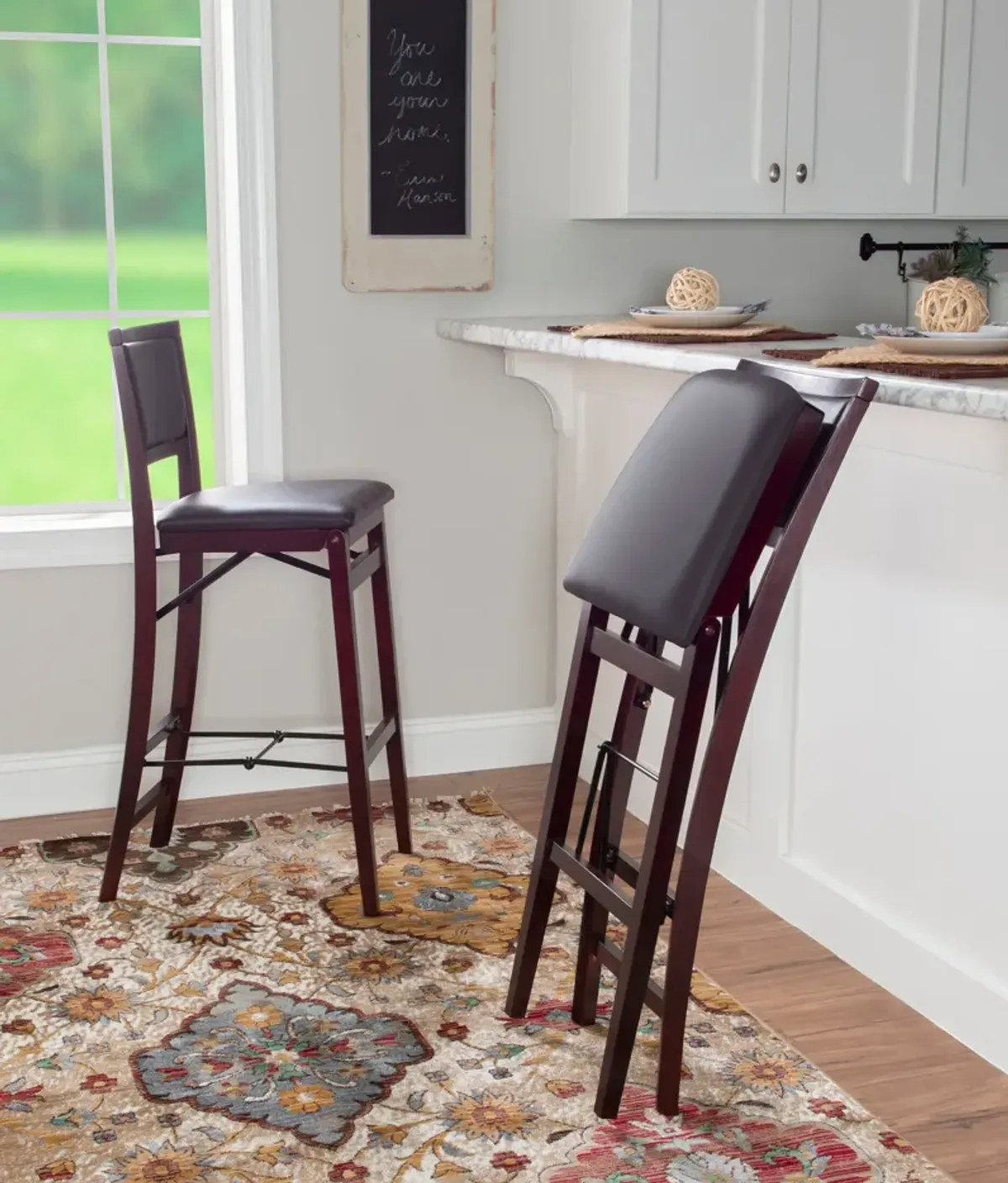 Rosie Upholstered Folding Bar Stool