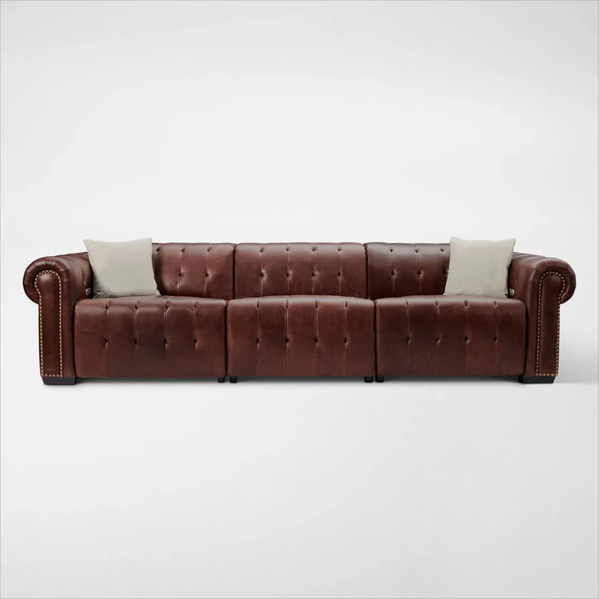 Windsor Park 3-Piece Dual-Power Reclining Sofa with 2 Reclining Seats - Brown