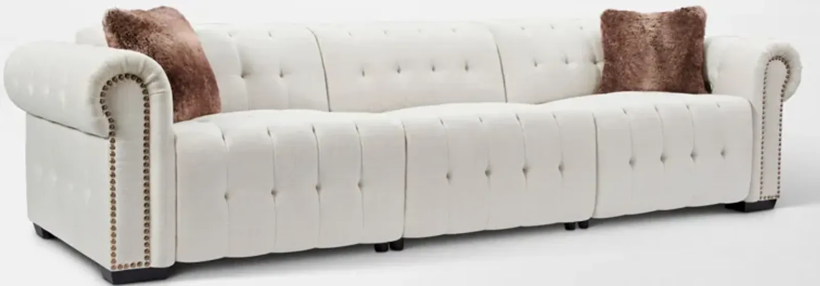 Windsor Park 3-Piece Dual-Power Reclining Sofa with 2 Reclining Seats - Ivory