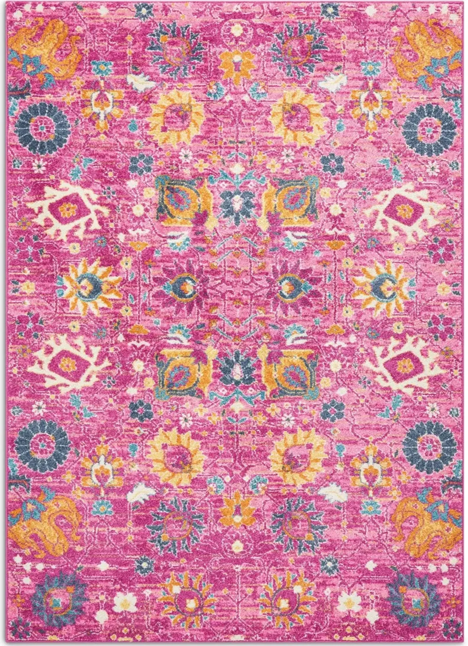 Tralee 5' x 8' Area Rug - Fuchsia Floral