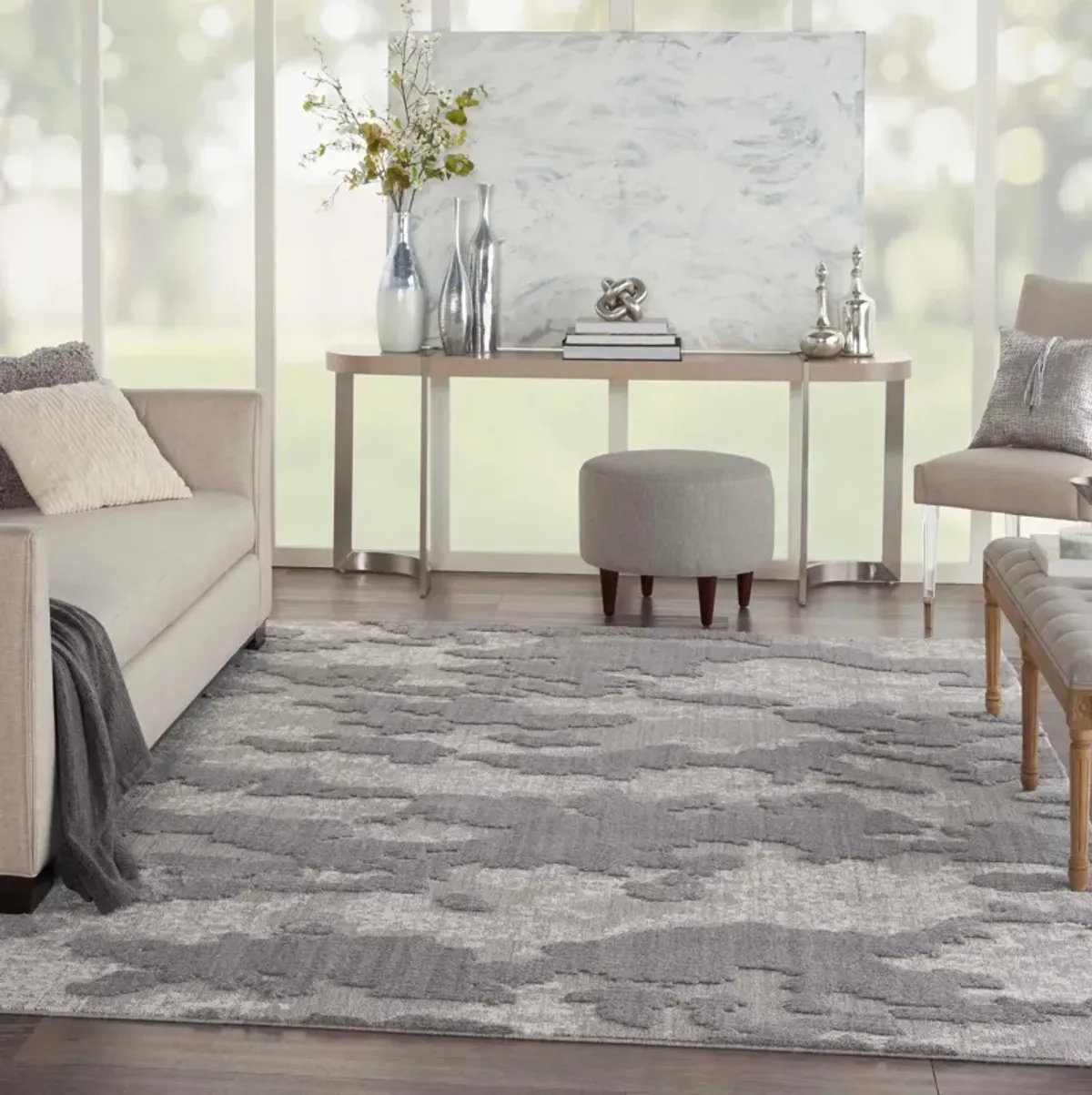 Caldwell 5' x 7' Area Rug - Gray/Ivory