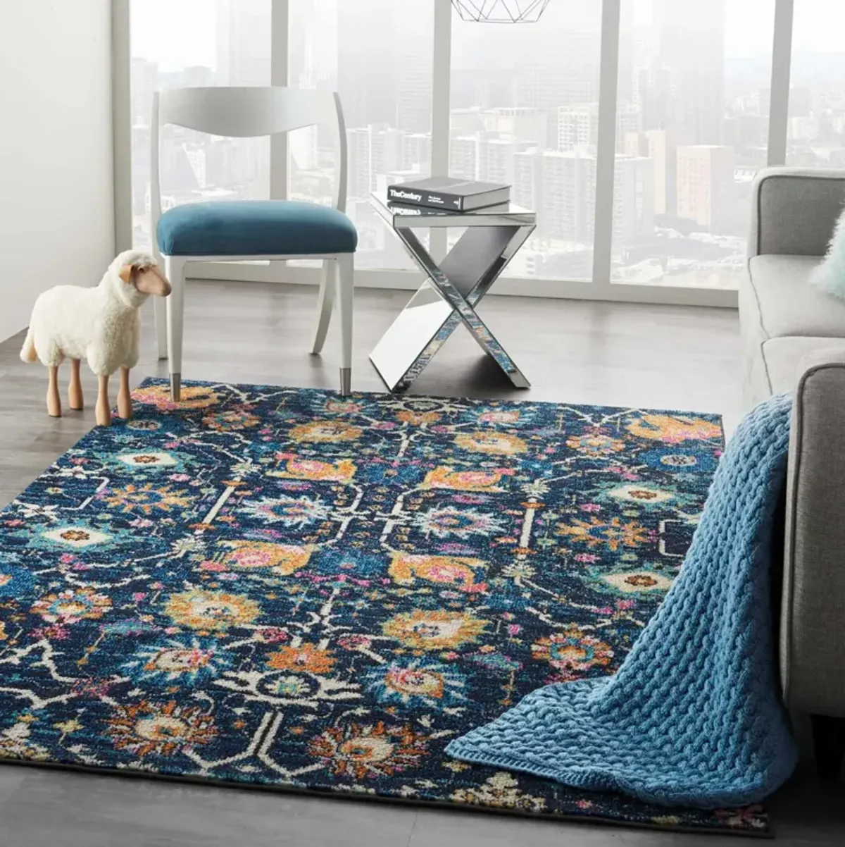 Tralee 5' x 7' Area Rug - Navy