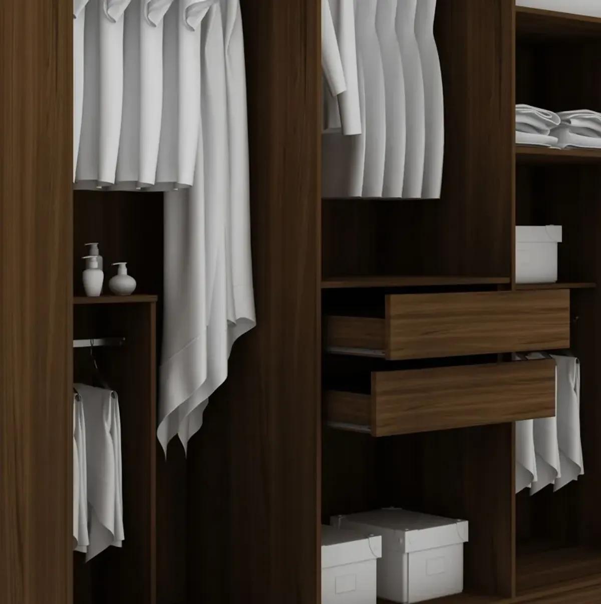 Francis Wardrobe Closet - Brown