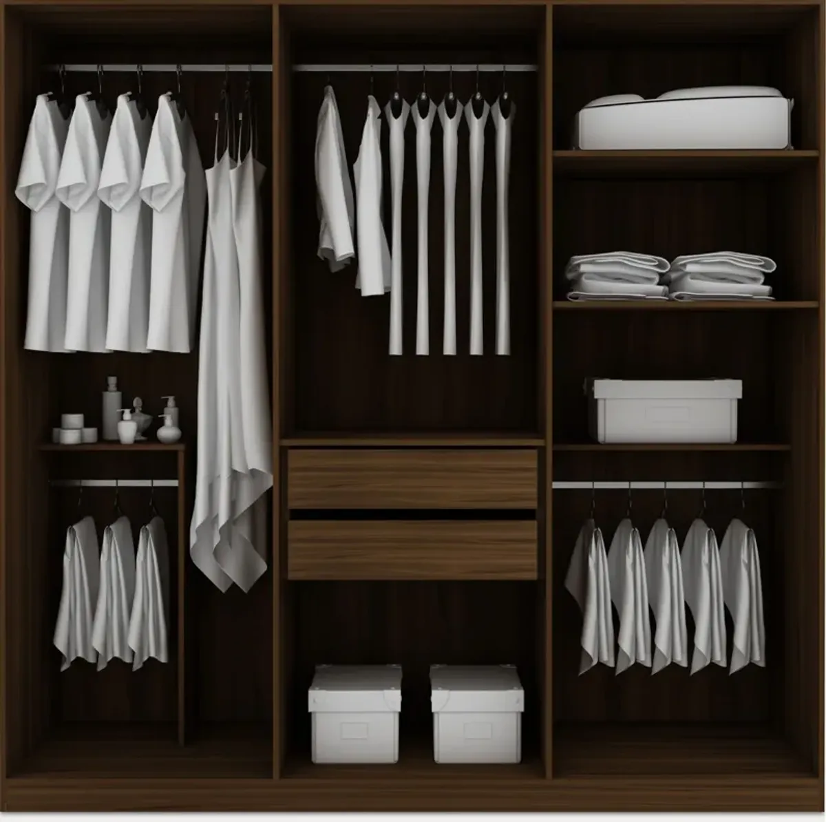 Francis Wardrobe Closet - Brown