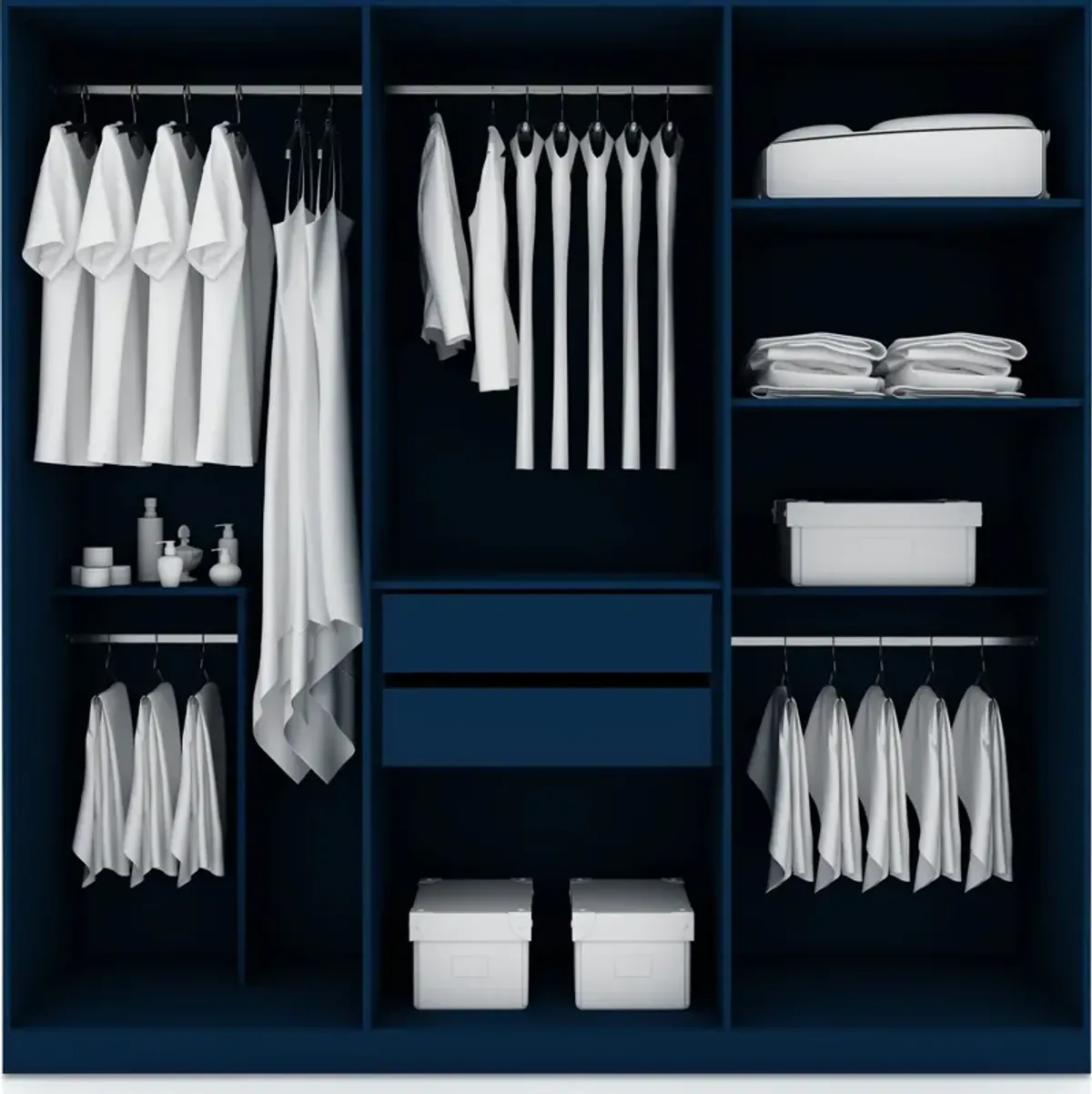 Francis Wardrobe Closet - Blue