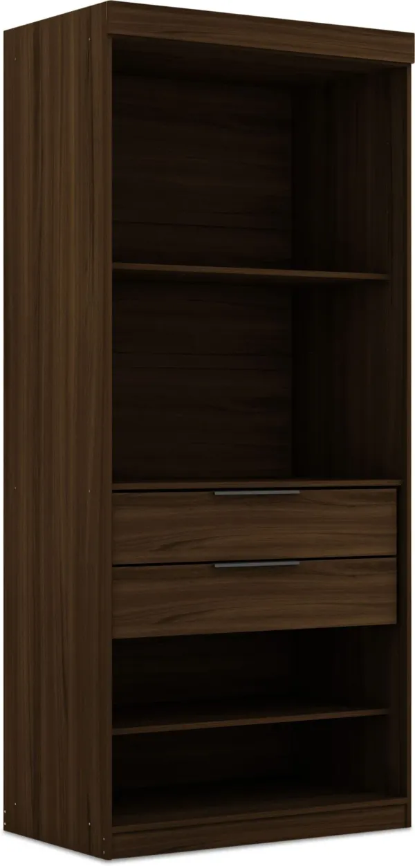 Cornell Open Section Closet - Brown