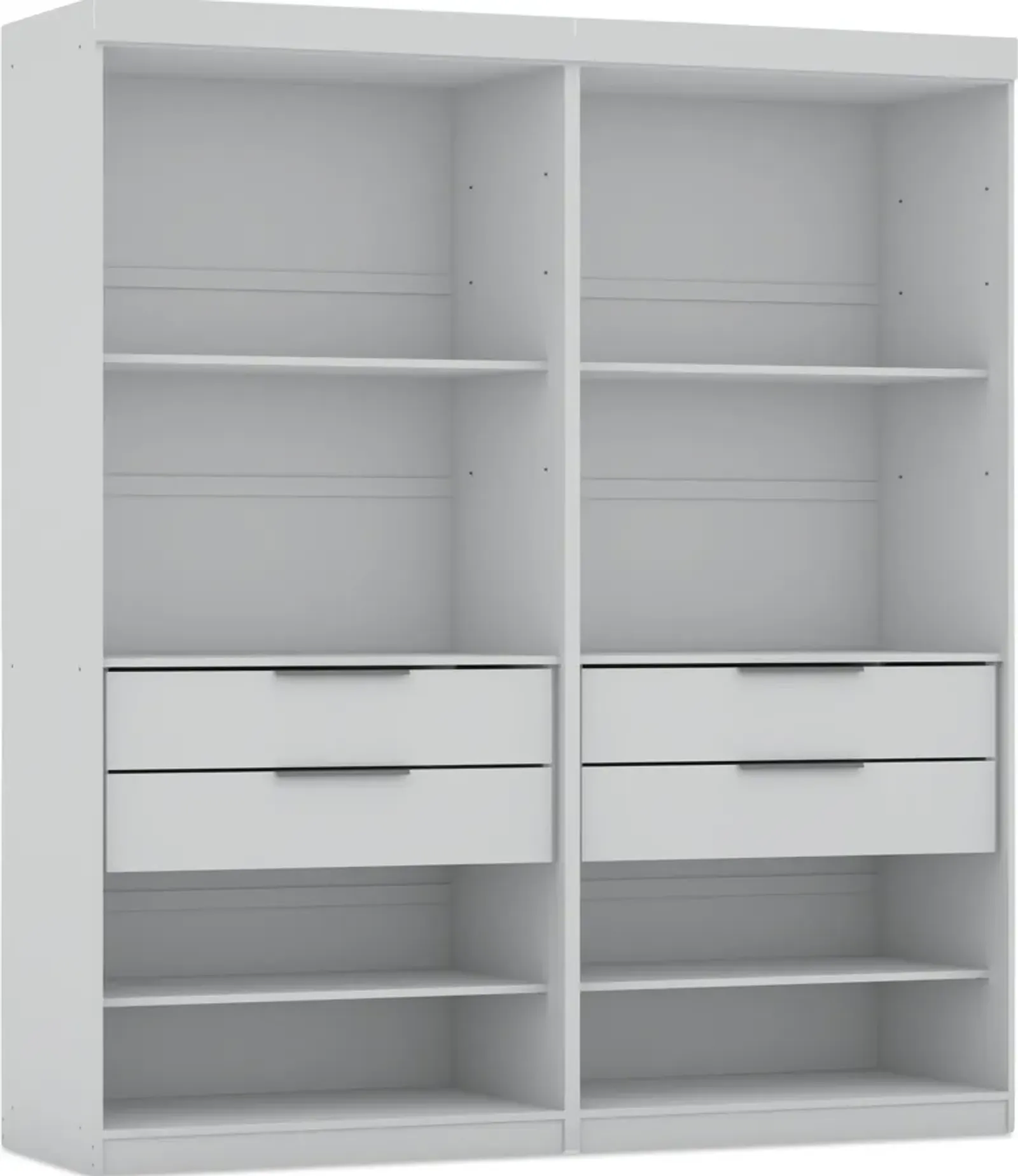 Cornell Set of 2 Open Closets - White