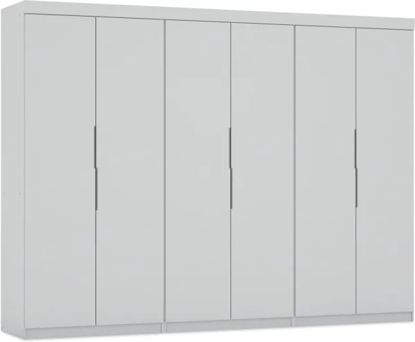 Cornell Set of 3 Wardrobe Closets - White