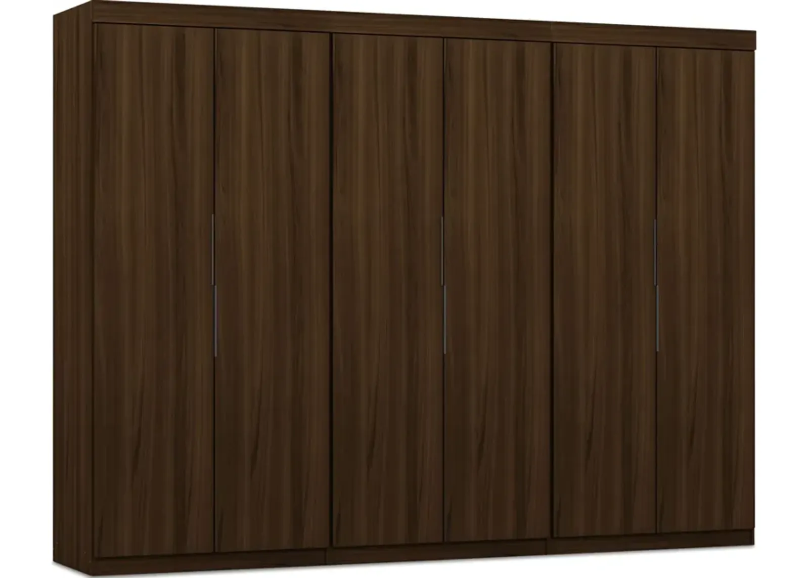 Cornell Set of 3 Wardrobe Closets - Brown