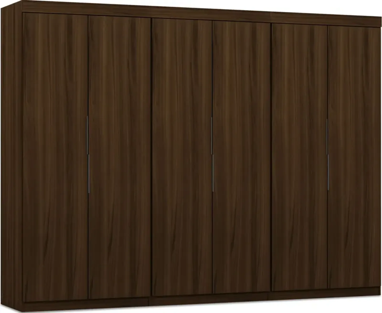 Cornell Set of 3 Wardrobe Closets - Brown