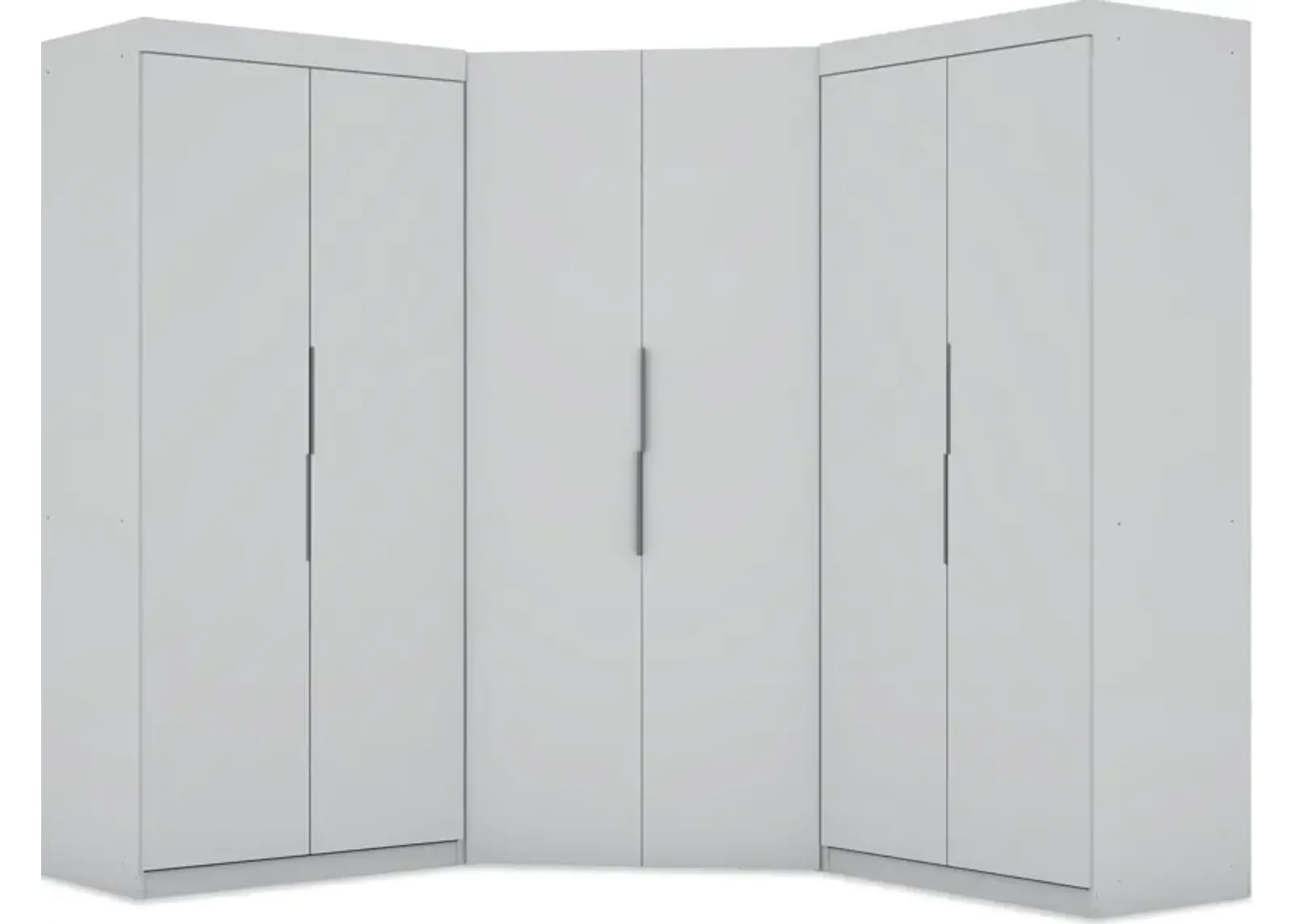 Cornell 3 Section Corner Closet - White