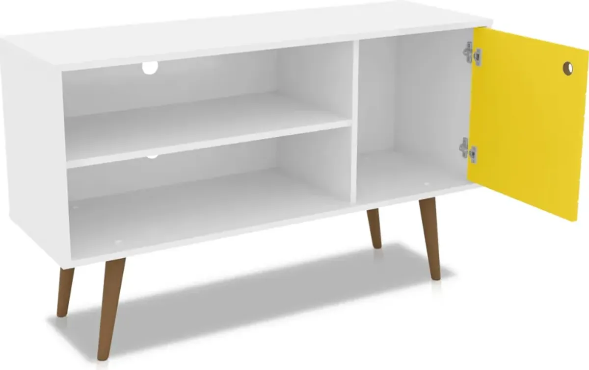 Webb 43" TV Stand - White/Yellow