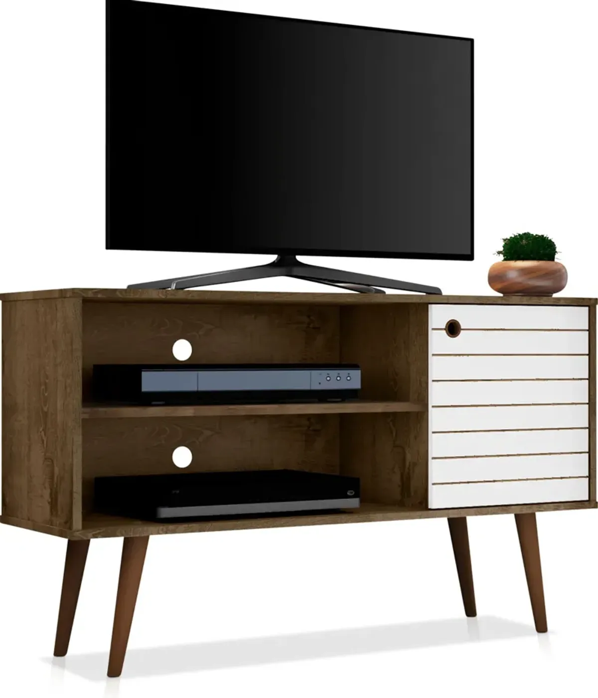 Webb 43" TV Stand - Brown/White