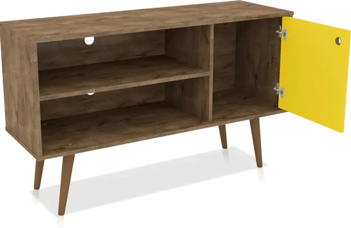 Webb 43" TV Stand - Brown/Yellow