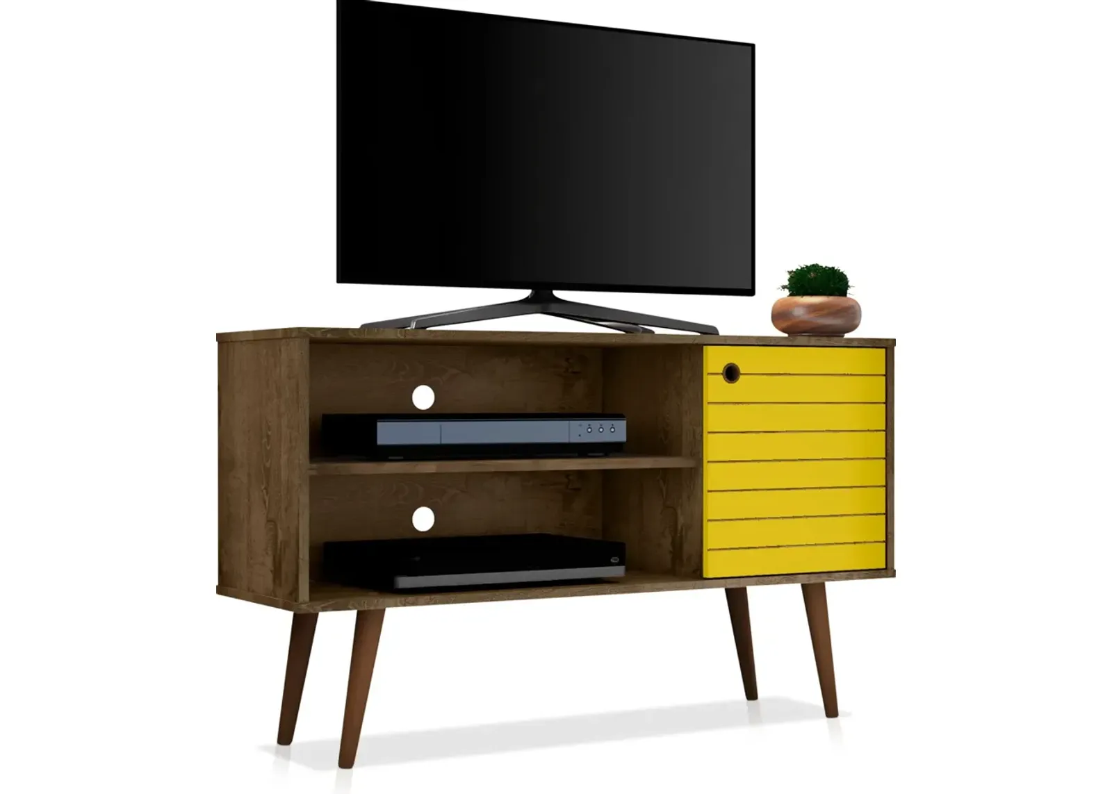 Webb 43" TV Stand - Brown/Yellow