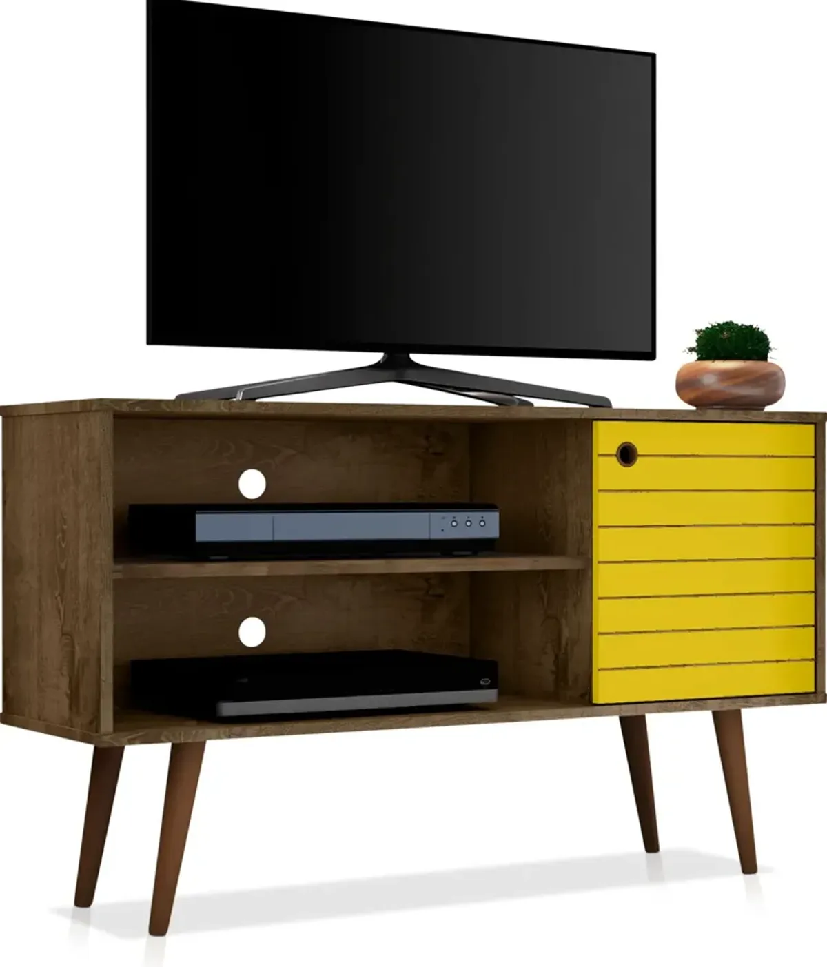 Webb 43" TV Stand - Brown/Yellow