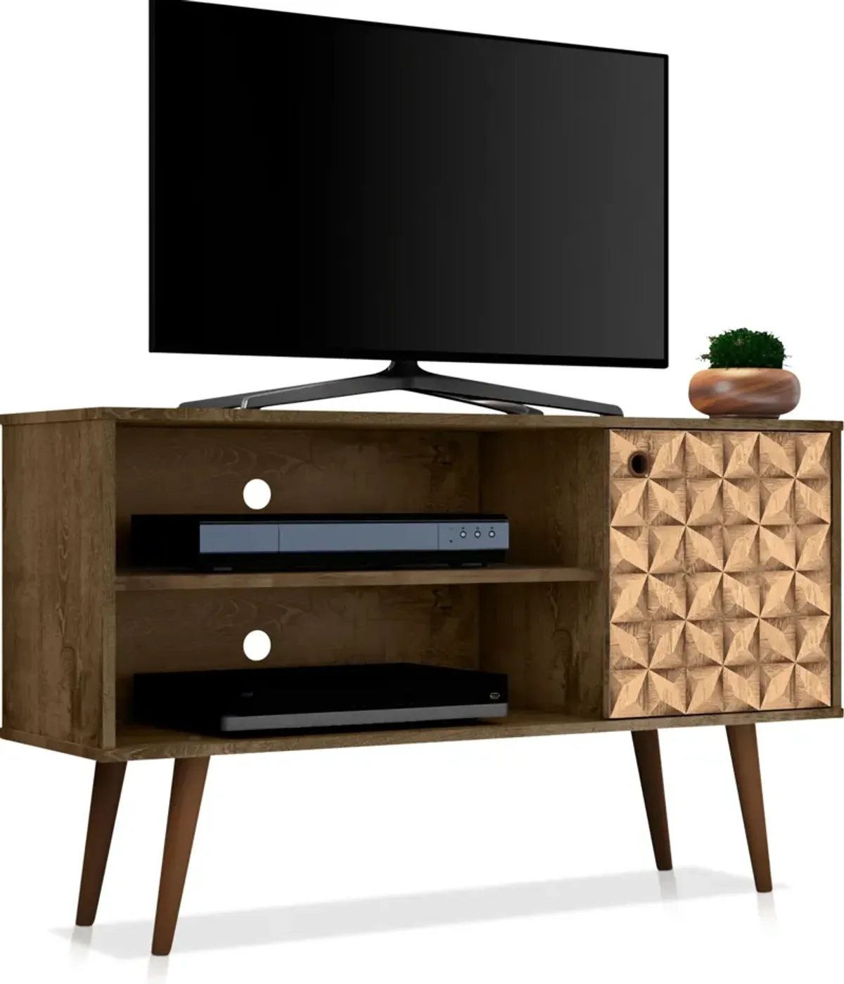 Webb 43" TV Stand - Brown/3D Print