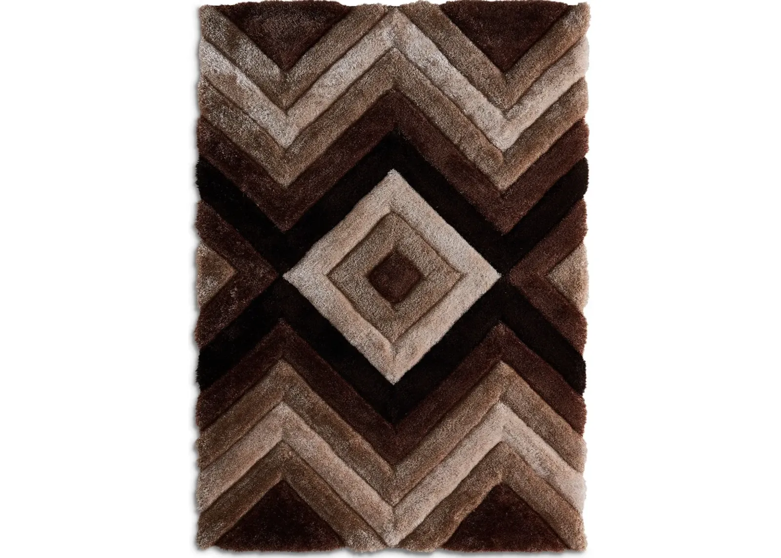 Concord 5' x 7' Area Rug - Brown Shag