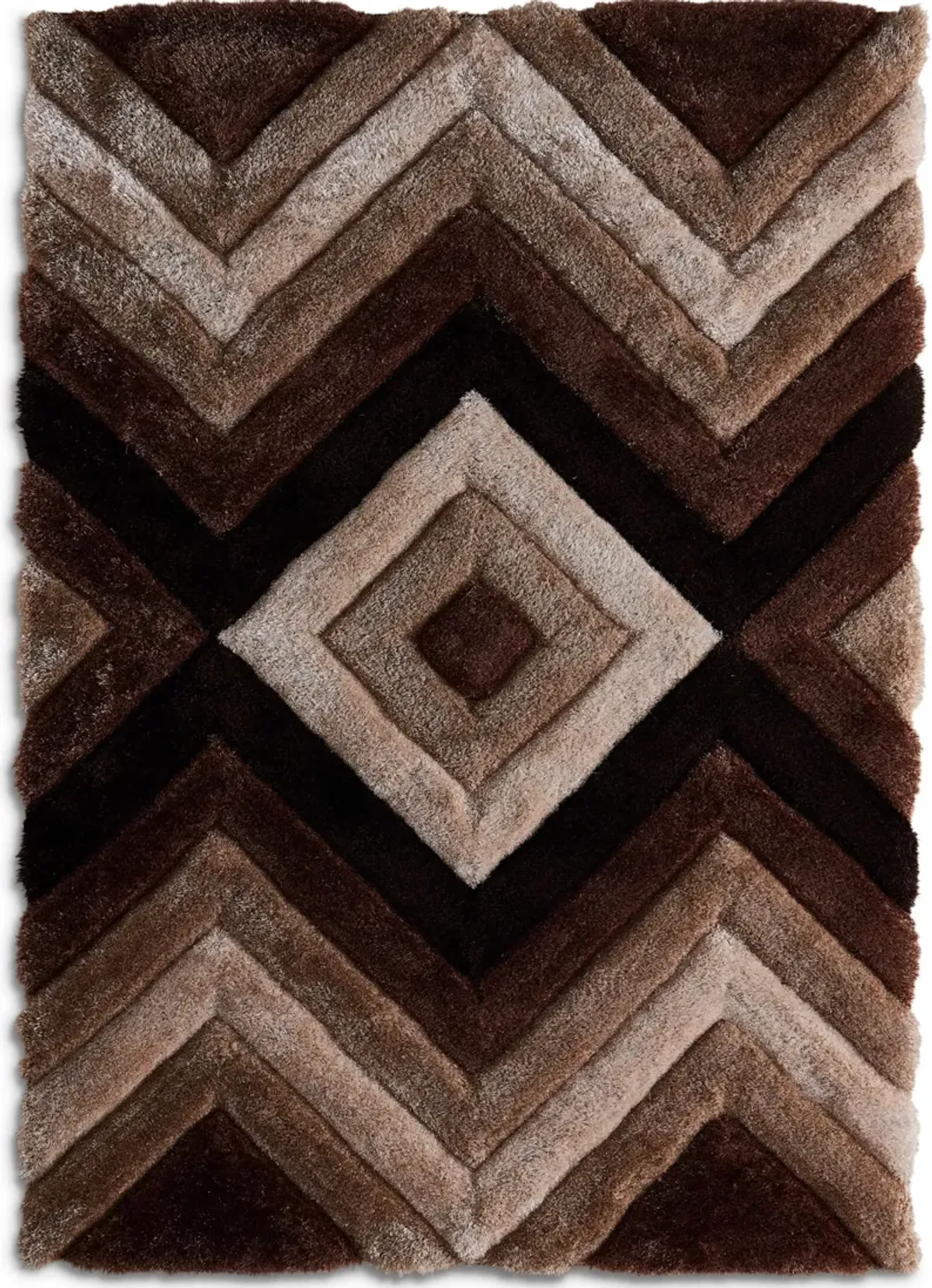 Concord 5' x 7' Area Rug - Brown Shag