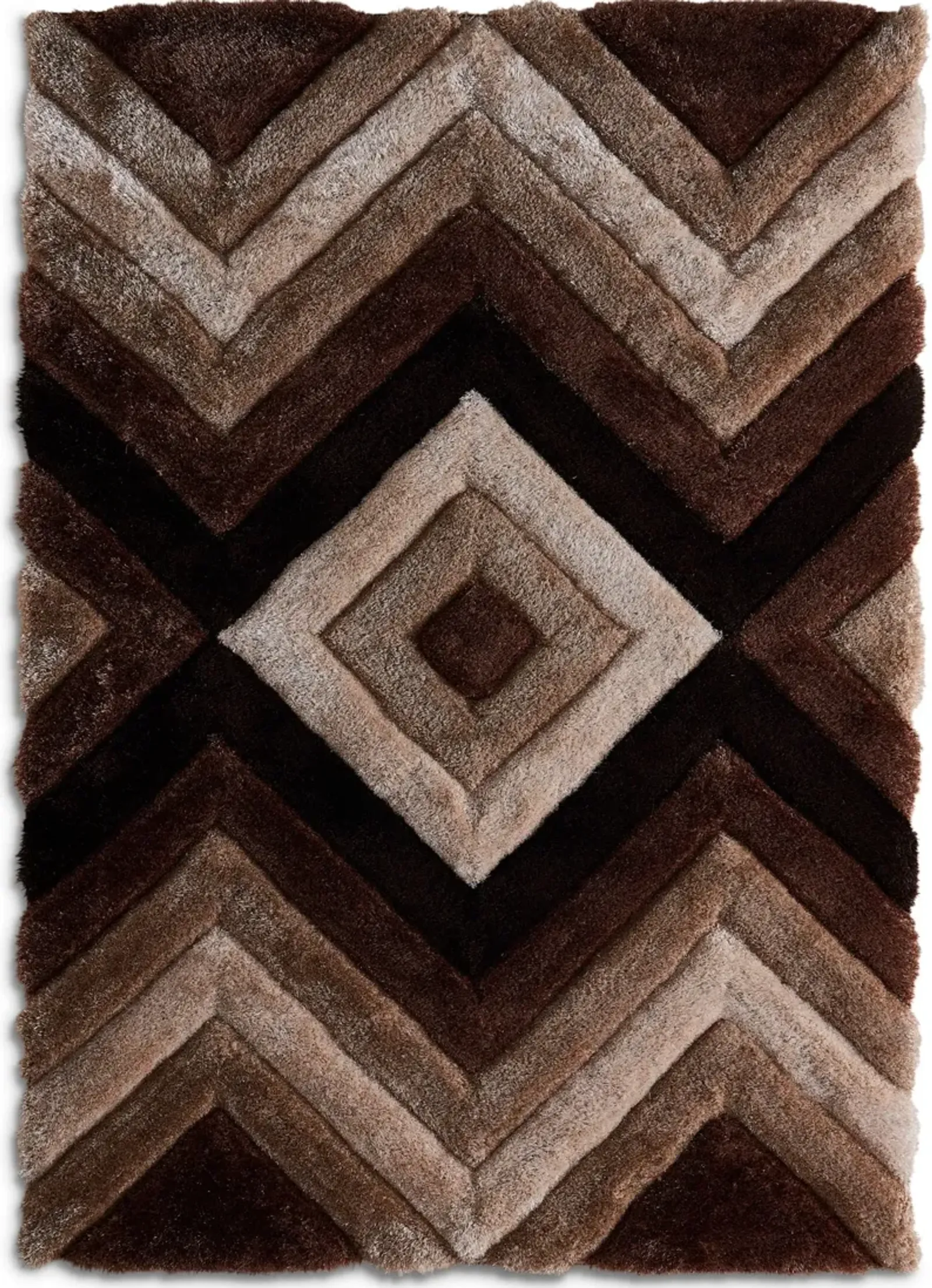 Concord 5' x 7' Area Rug - Brown Shag