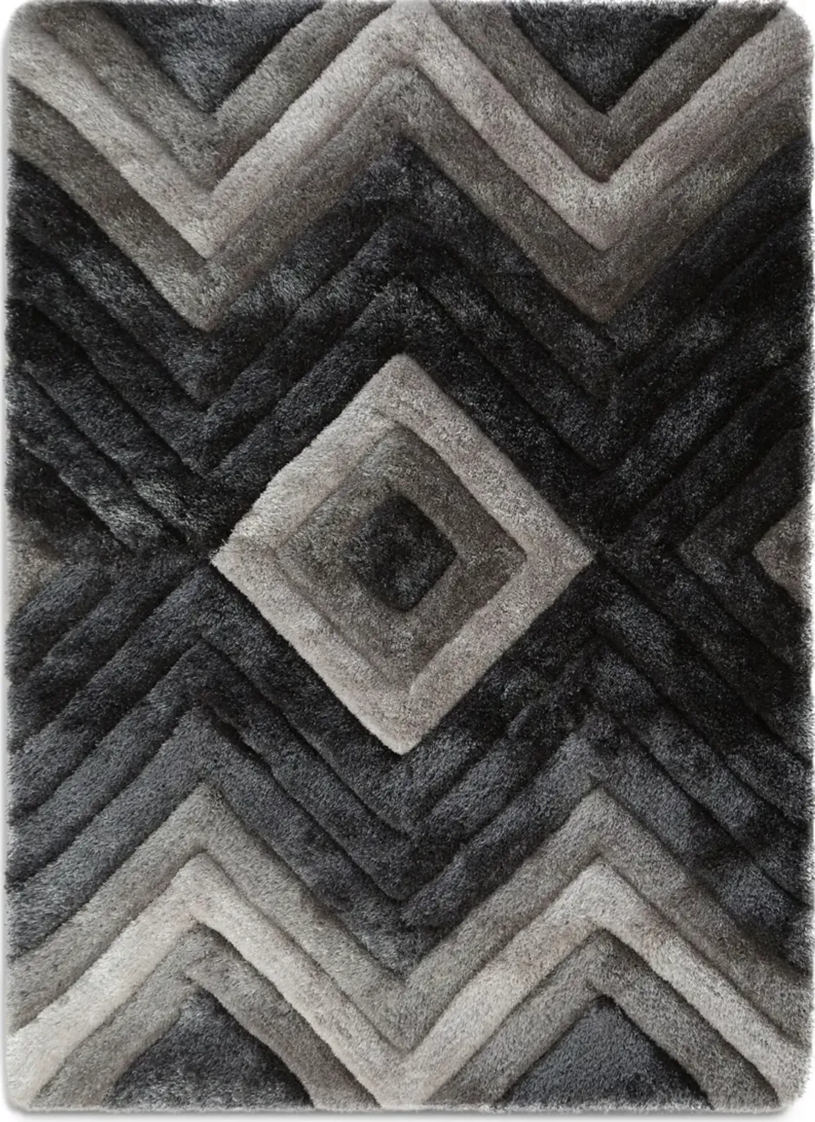 Concord 5' x 7' Area Rug - Gray Shag