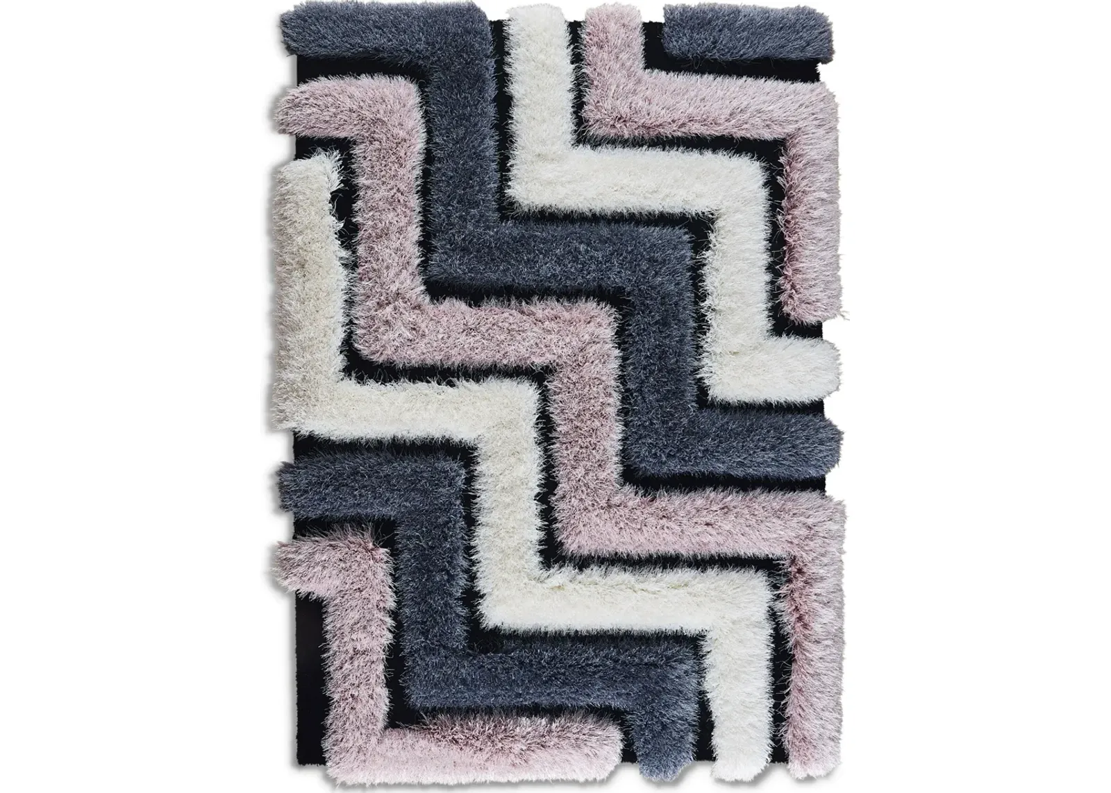 Overton 5' x 7' Area Rug - Pink/Gray/White