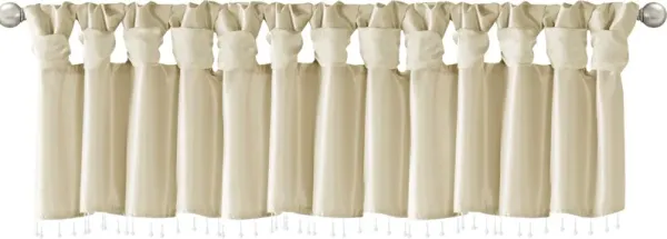 Chrysa 26" Faux Silk Valance - Champagne
