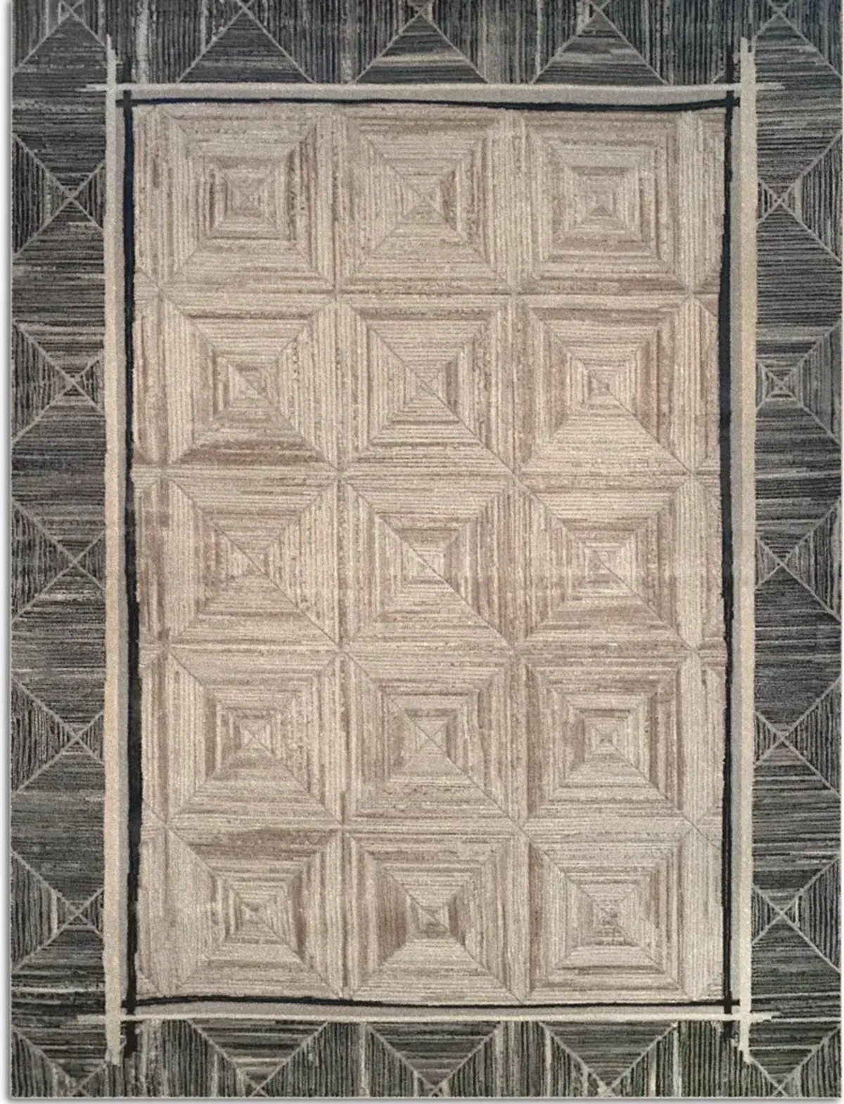 Haymond  5' x 8' Area Rug - Gray/Tan