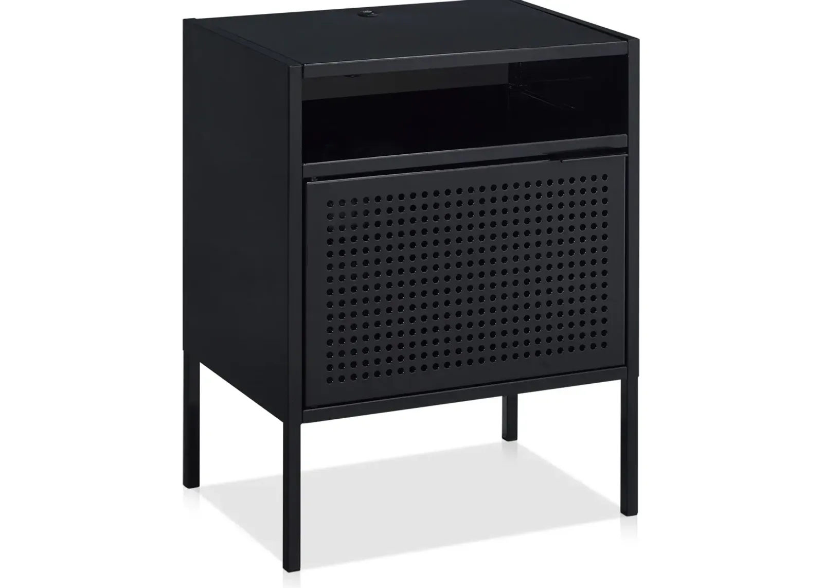 Seward Nightstand with USB Charging - Black