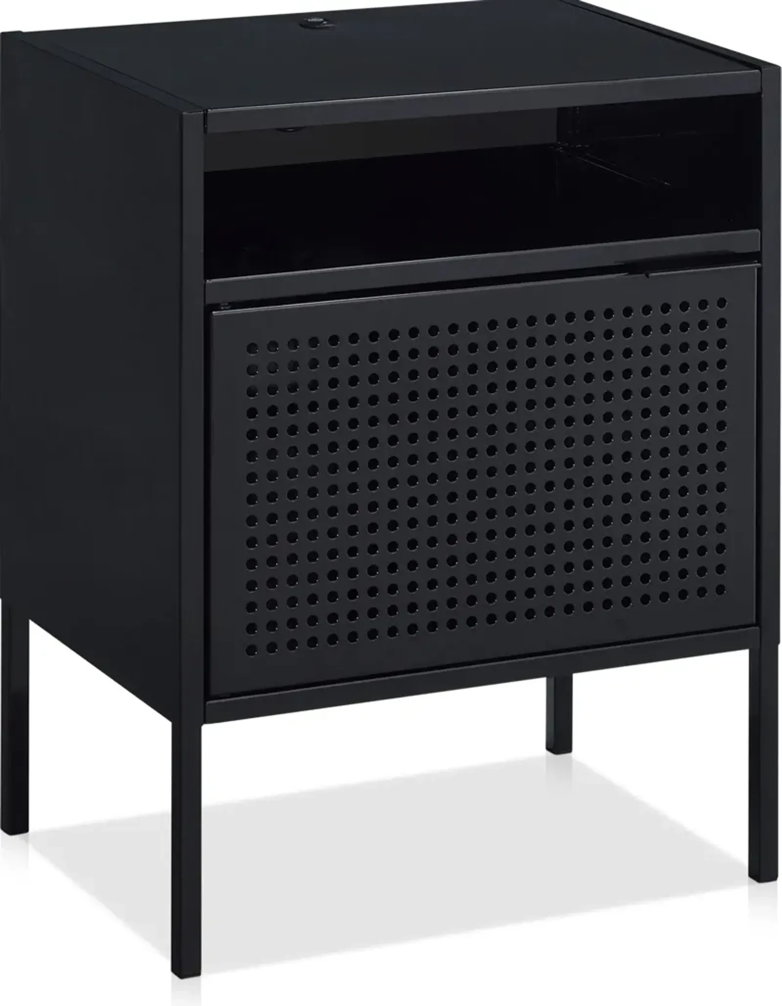 Seward Nightstand with USB Charging - Black