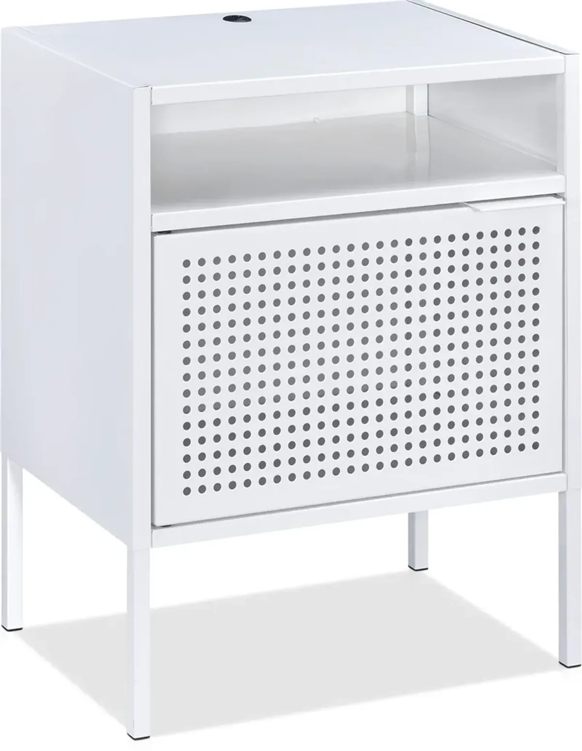 Seward Nightstand with USB Charging- White