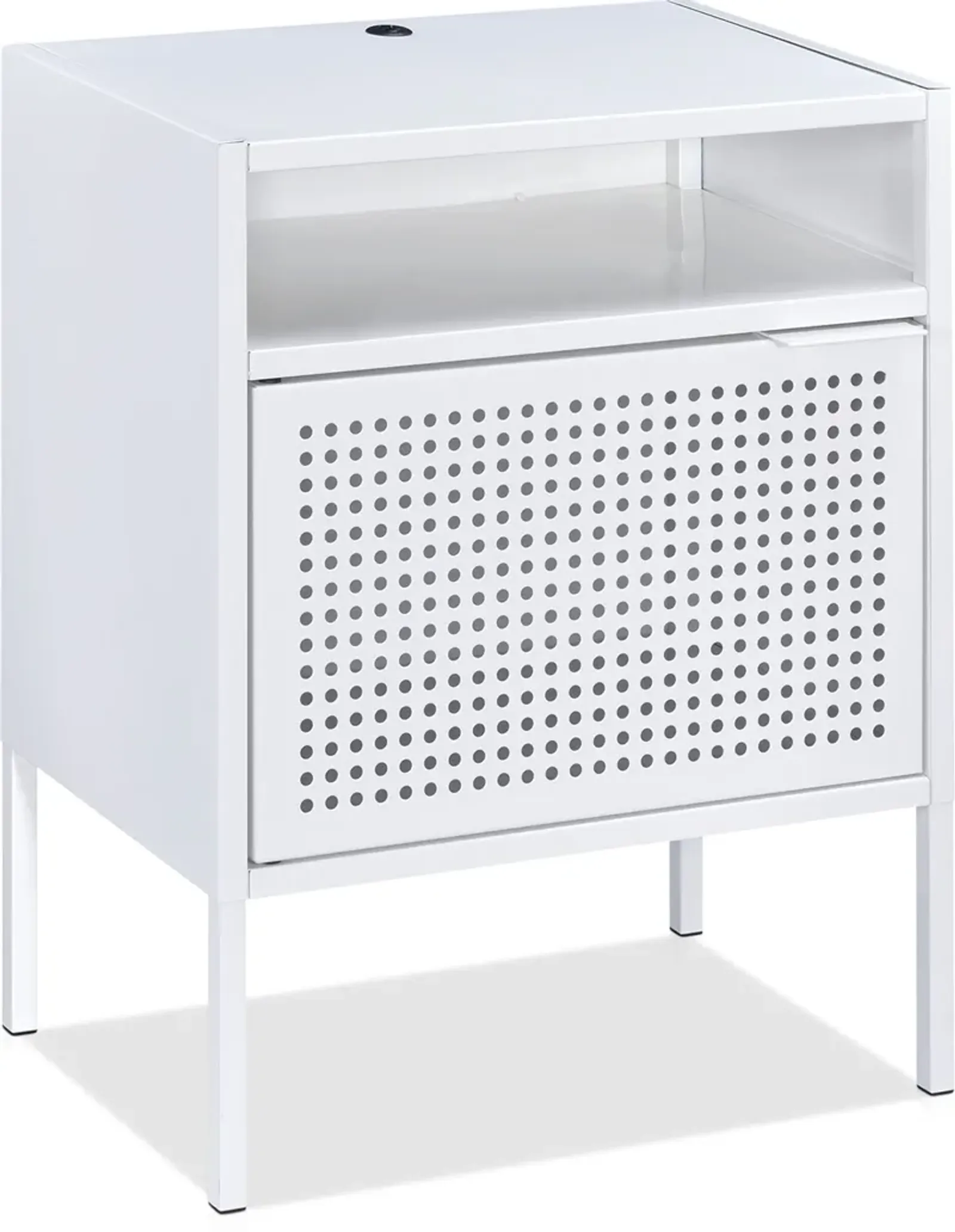 Seward Nightstand with USB Charging- White