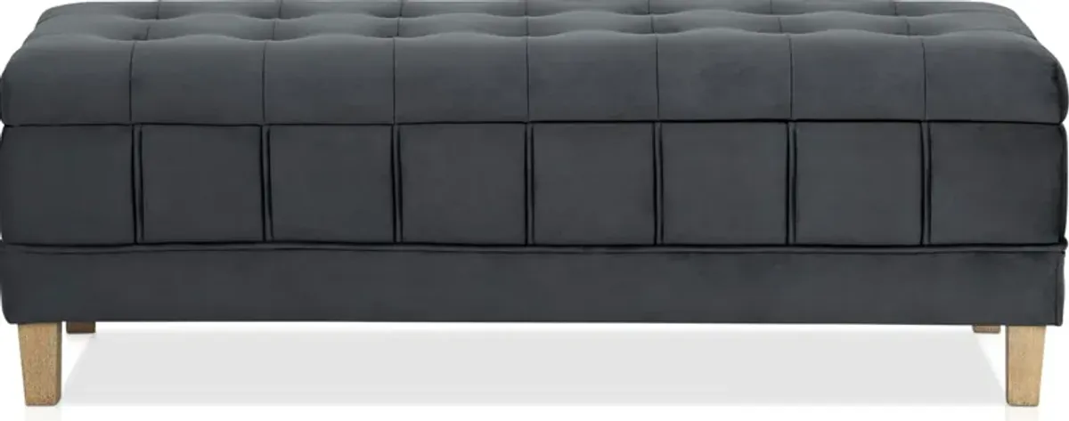 Jayde Ottoman - Charcoal