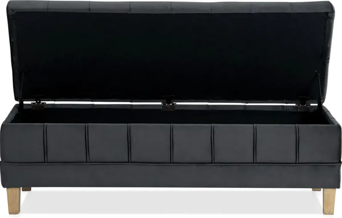 Jayde Ottoman - Charcoal