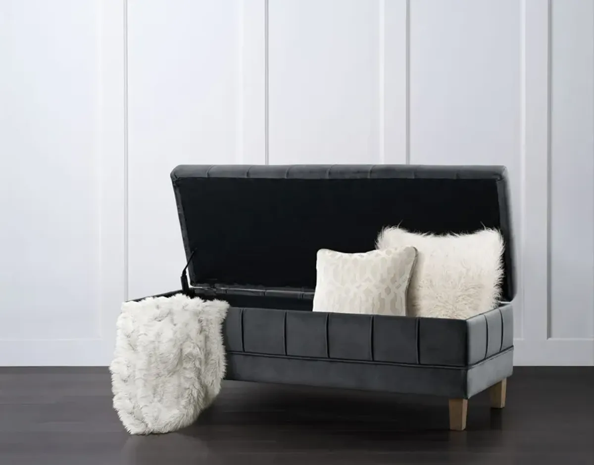 Jayde Ottoman - Charcoal