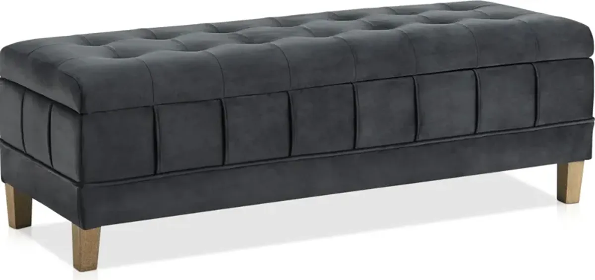 Jayde Ottoman - Charcoal