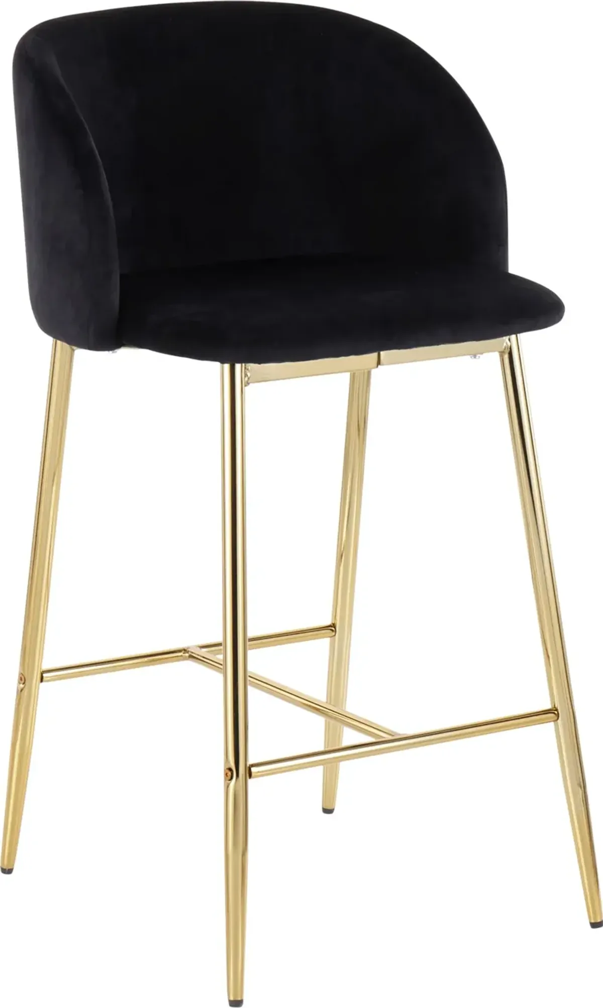 Hermione Set of 2 Counter-Height Stools - Gold/Black