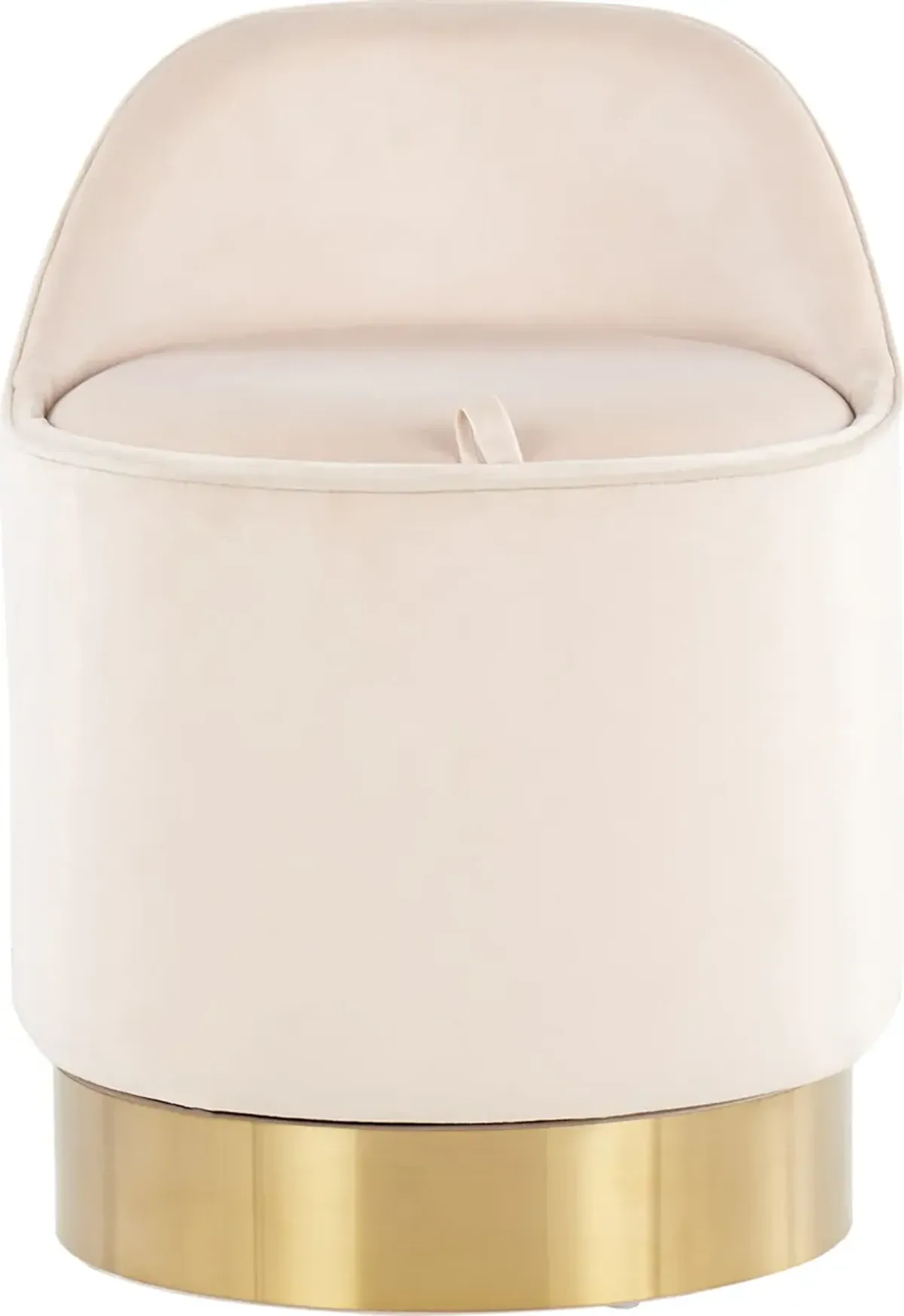 Mirage Vanity Stool - Gold/Cream